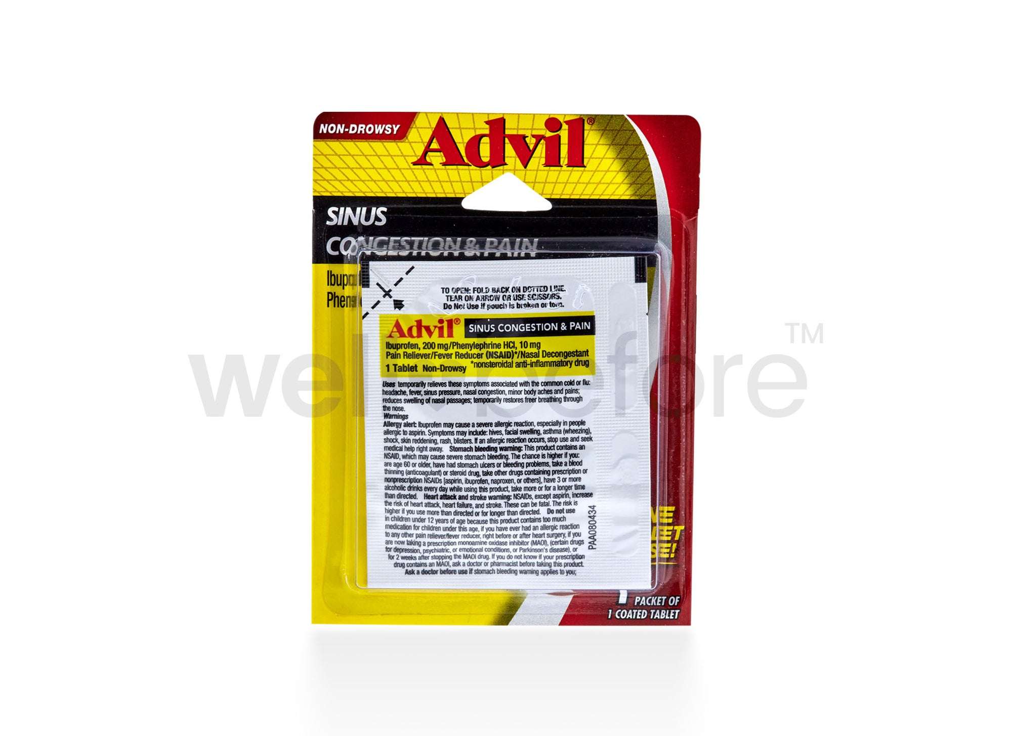 32 Advil Cold And Sinus Label