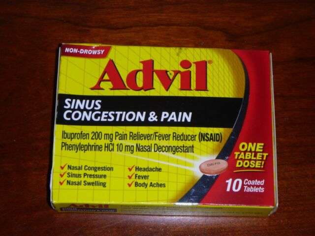 Advil Sinus Congestion &  Pain Tablets 10ct 305730199117yn ...