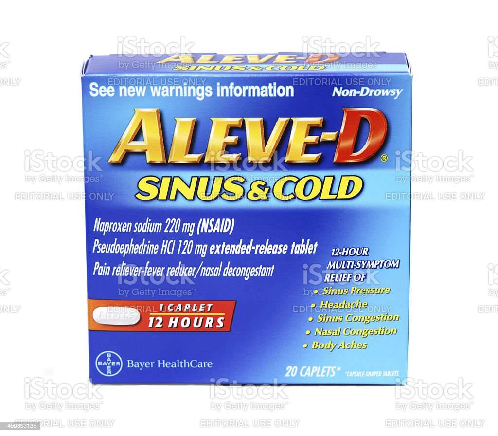 Aleved Sinus And Cold Medication Stock Photo
