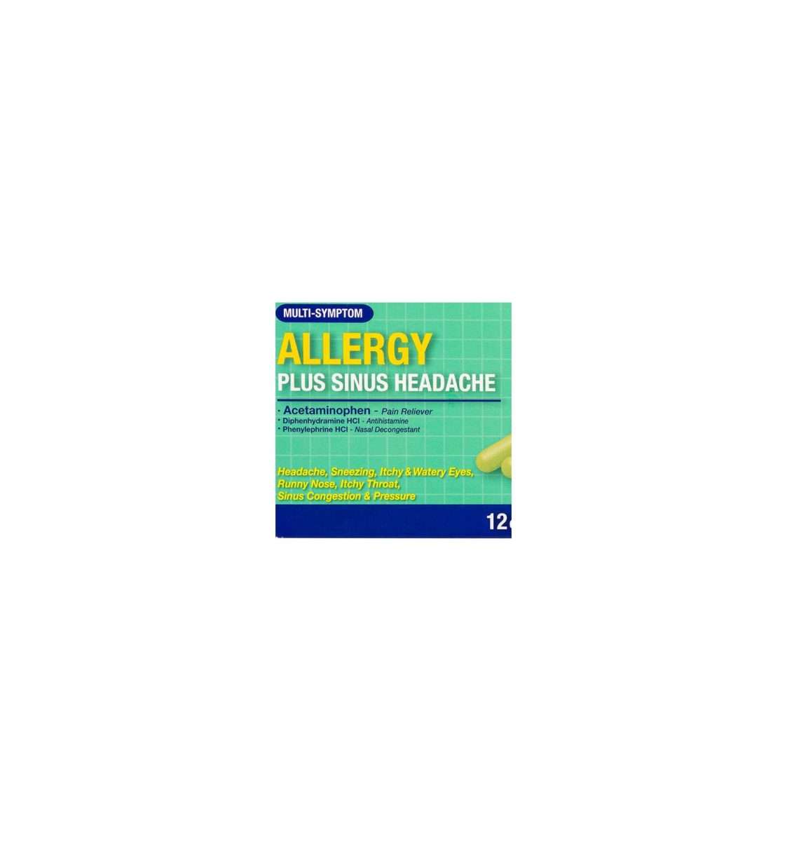 Assured Allergy Plus Sinus Headache Capsules, 12