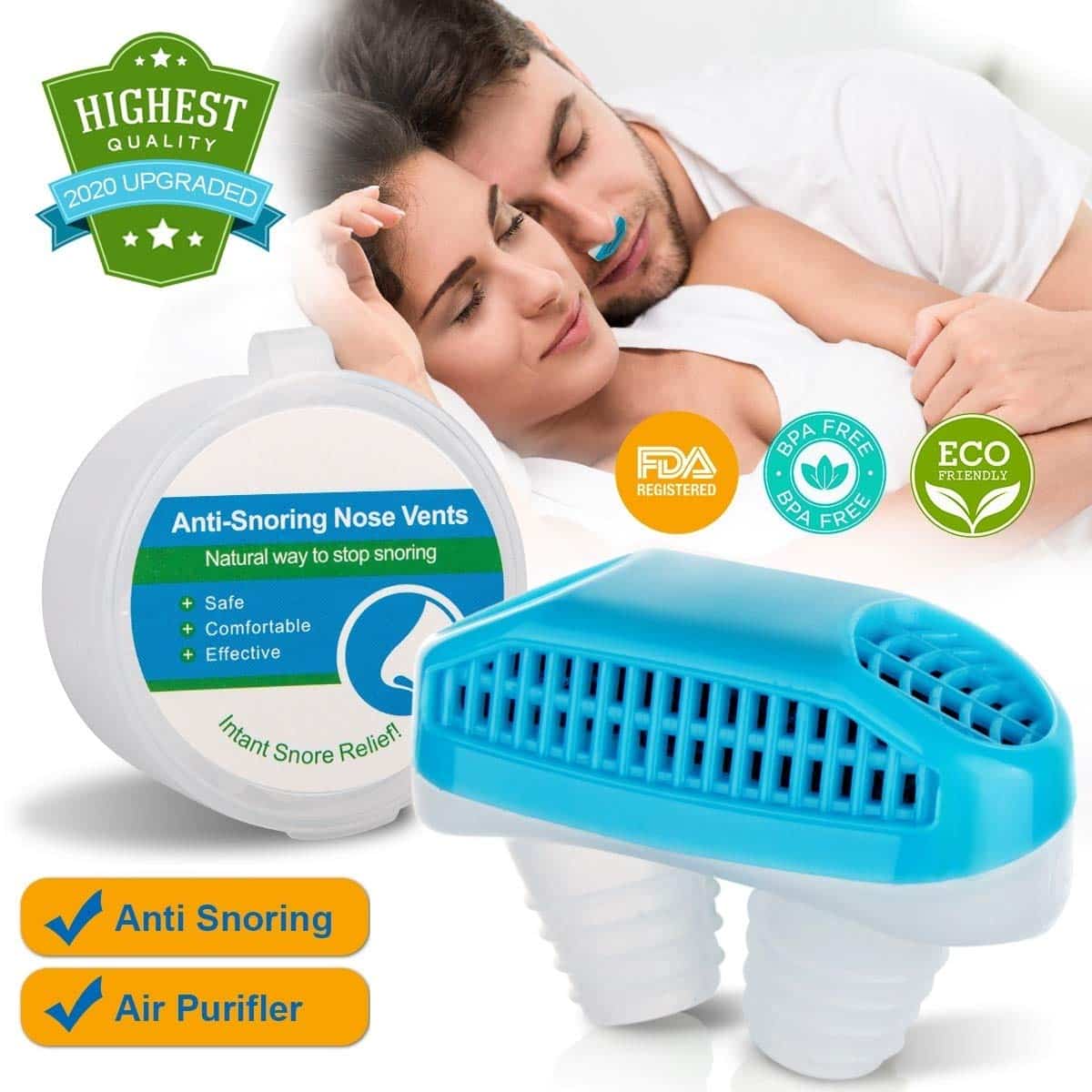 Buy Anti Snoring Device Nose Vent Plugs, Snoring Solution and Air ...