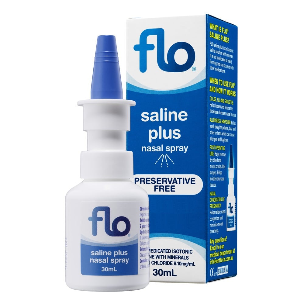 Buy Saline Plus Nasal Spray 30 mL by Flo Online