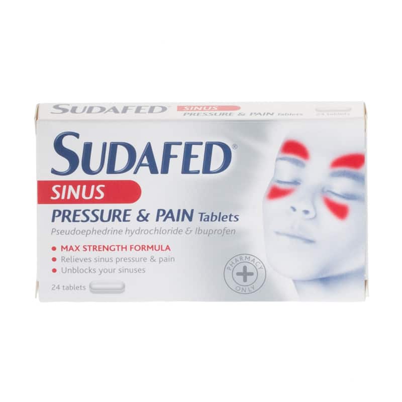 Buy Sudafed Sinus Pressure + Pain Tablets 24