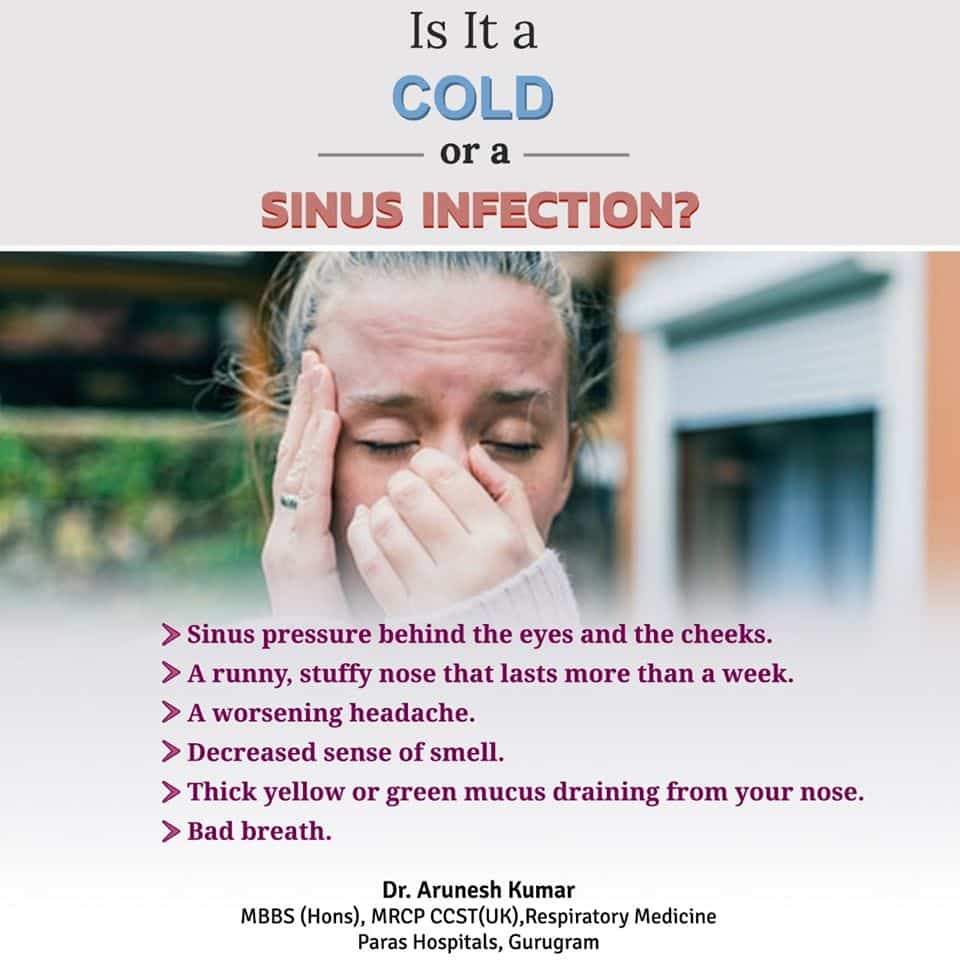 Dr. Arunesh Kumar Pulmonologist: Is it Cold Or a Sinus Infection