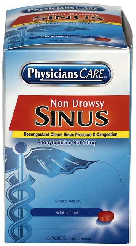 PhysiciansCare Sinus Decongestant Congestion Medication ...