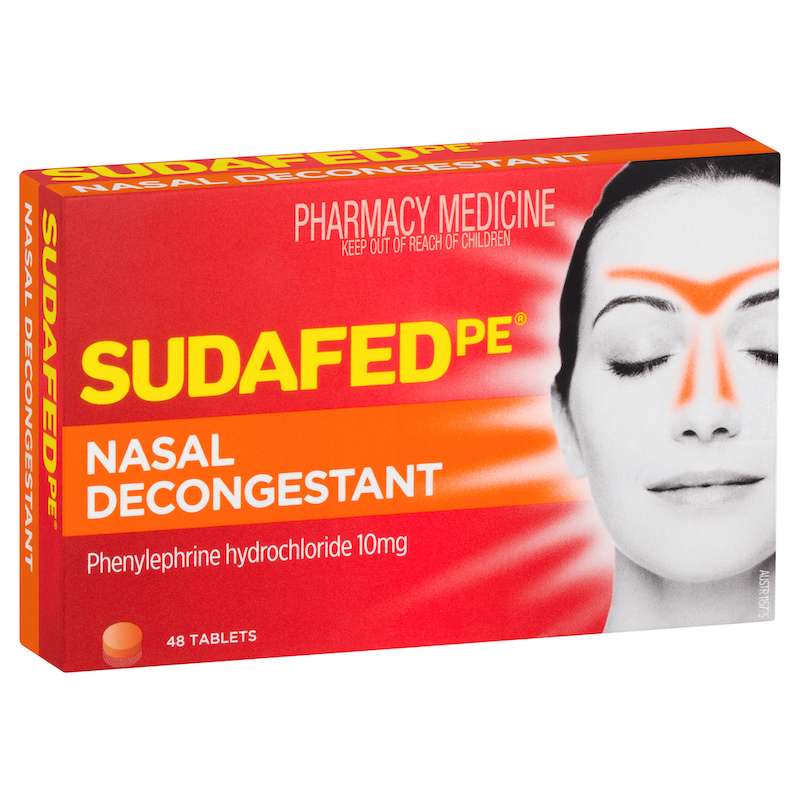 Sudafed PE Nasal Decongestant Tablets 48