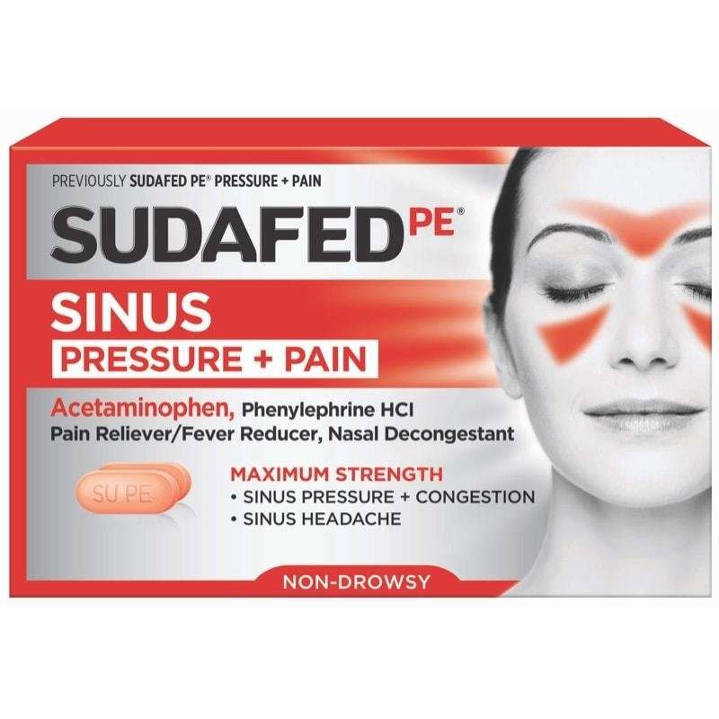SUDAFED PE® PRESSURE + PAIN FOR SINUS HEADACHES