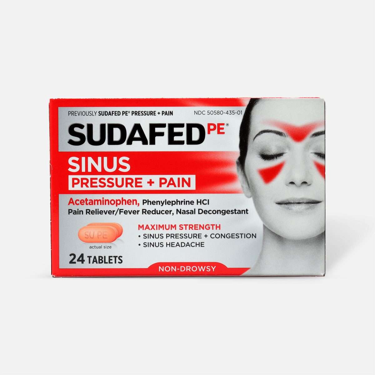 Sudafed PE Sinus Pressure + Pain Max Strength Non