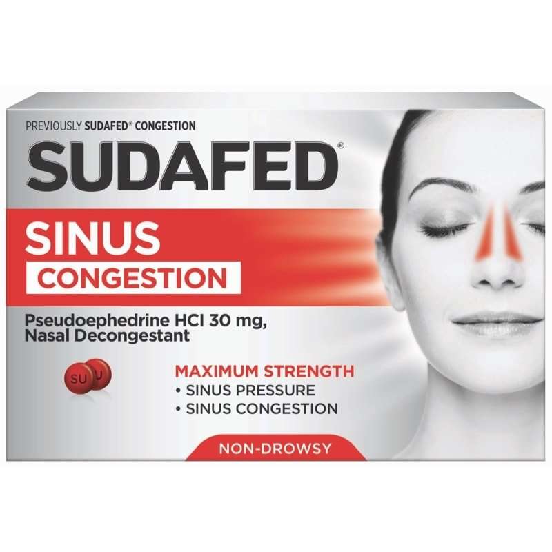SUDAFEDÂ® CONGESTION FOR SINUS PRESSURE
