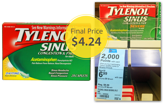 Tylenol Sinus, Only $4.24 at Walgreens!