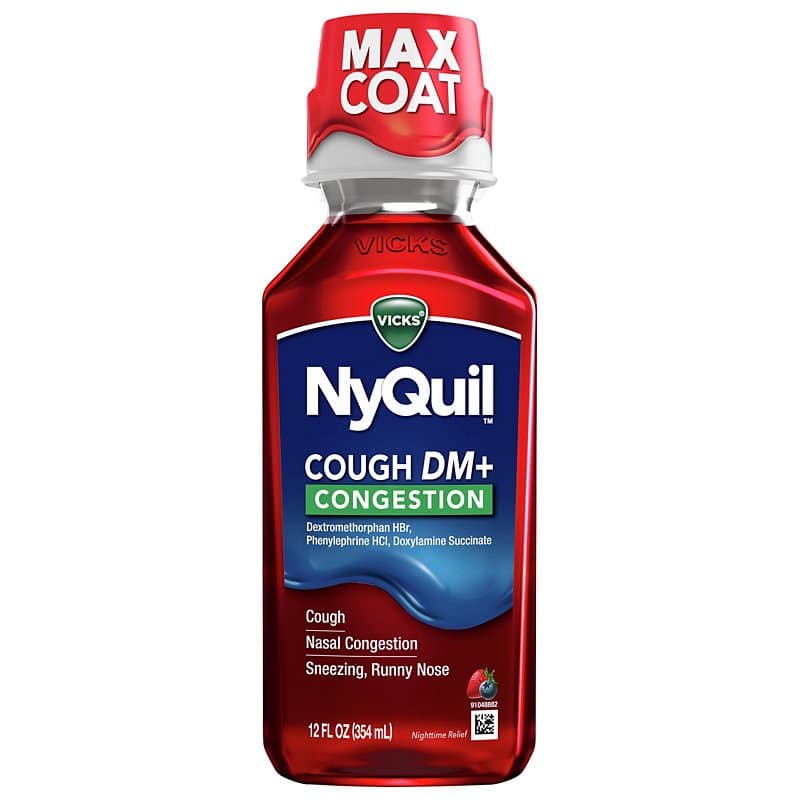 Vicks NyQuil Cough DM+ Congestion Relief Liquid Berry
